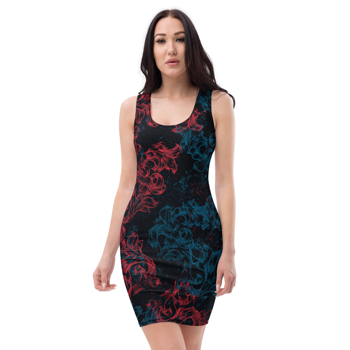 Tube dress - Floral, without crest