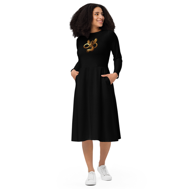 Langärmliges Midikleid - Live Forever
