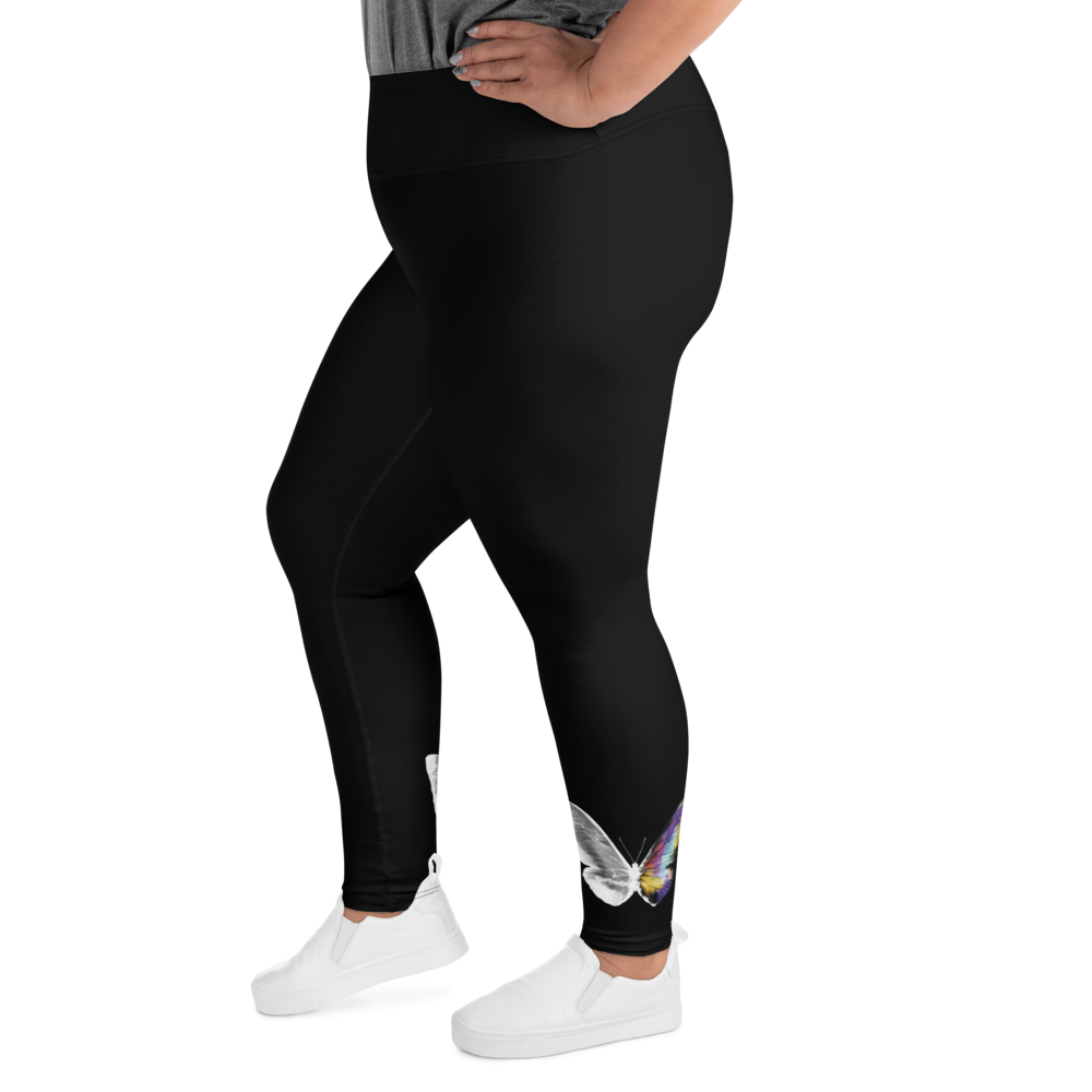 Plus Size Leggings - Toxic Rain, Madame Butterfly, Butterfly
