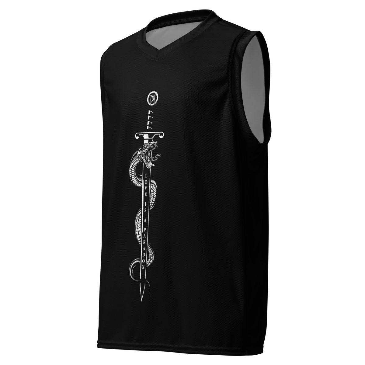 Recyceltes Unisex-Basketballtrikot - Snake and Sword, Paradox