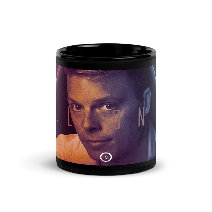 Schwarze glänzende Tasse - Call on me