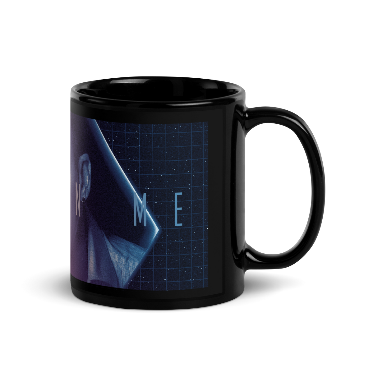 Schwarze glänzende Tasse - Call on me