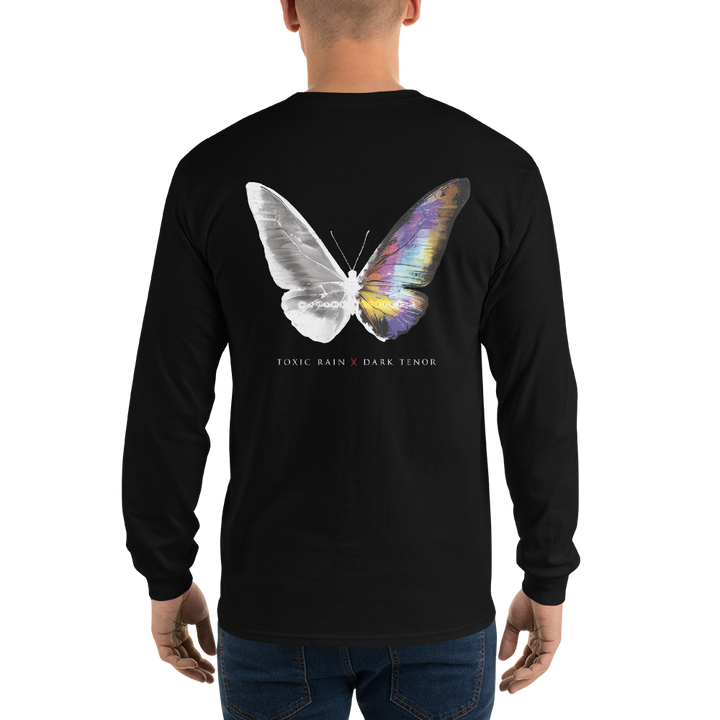 Long-sleeved shirt for men - Toxic Rain, Madame Butterfly, Butterfly