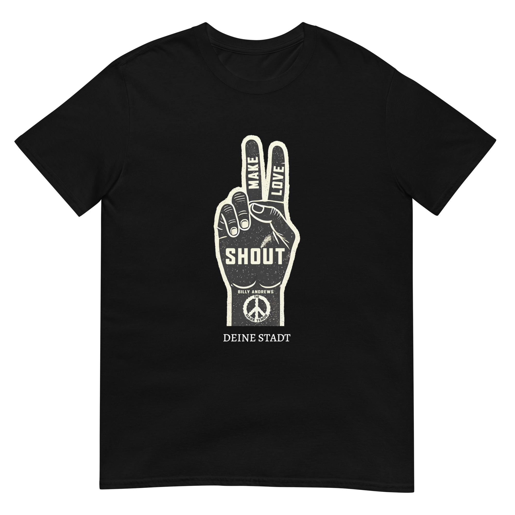 Kurzärmeliges Unisex-T-Shirt - Shout (personalisierbar) – The Dark Tenor, image size:2000x2000