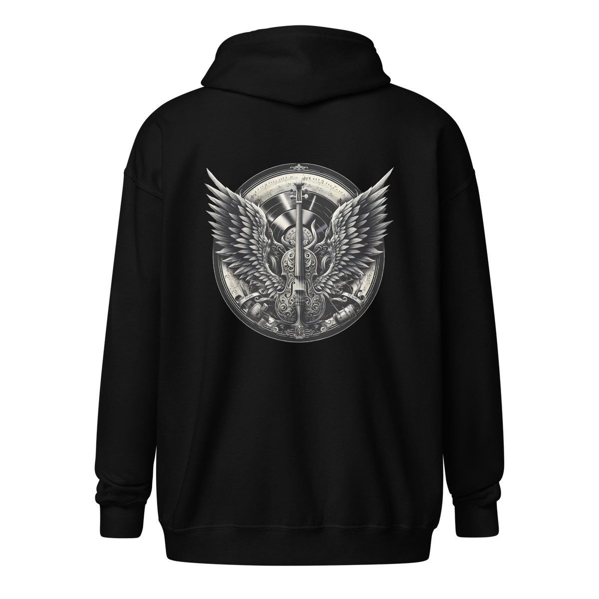 Zipper Hoodie Herren - Cello and Wings Wappen