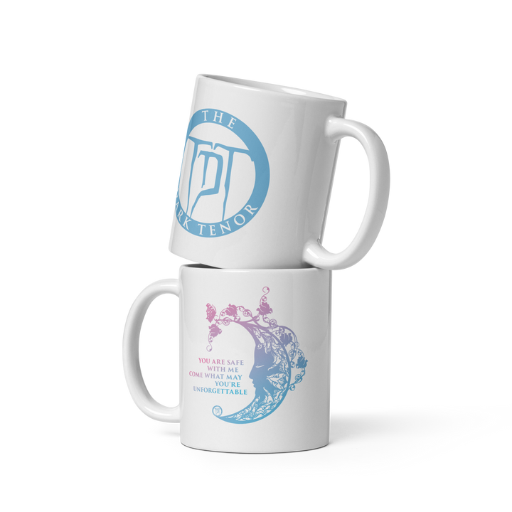 Weiße, glänzende Tasse - Mondscheinsonate ist Unforgettable