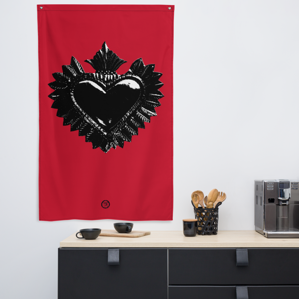 Flag - Mørkere hjerter, rød
