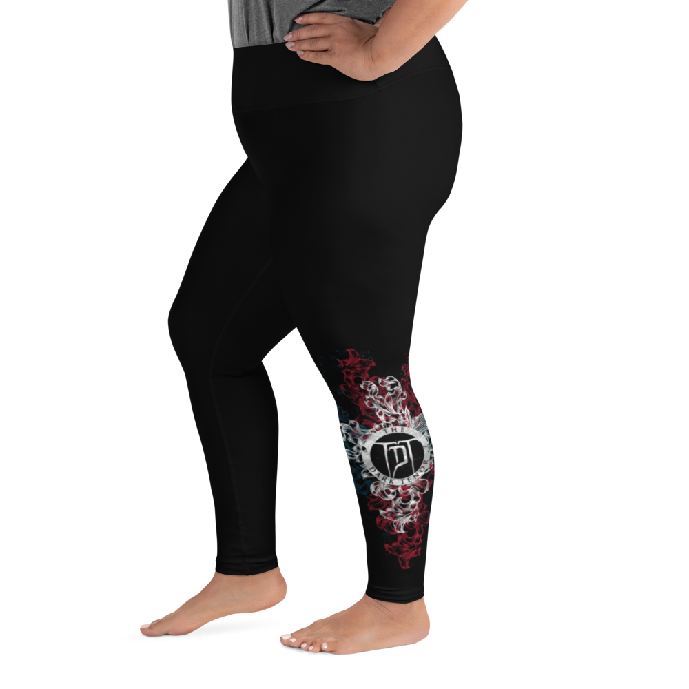 Plus Size Leggings - Crest Floral, Calf