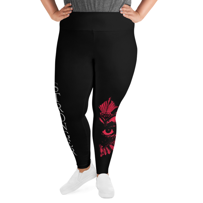 Leggings in Übergröße - Now I Am Stronger, Darker Hearts, schwarz