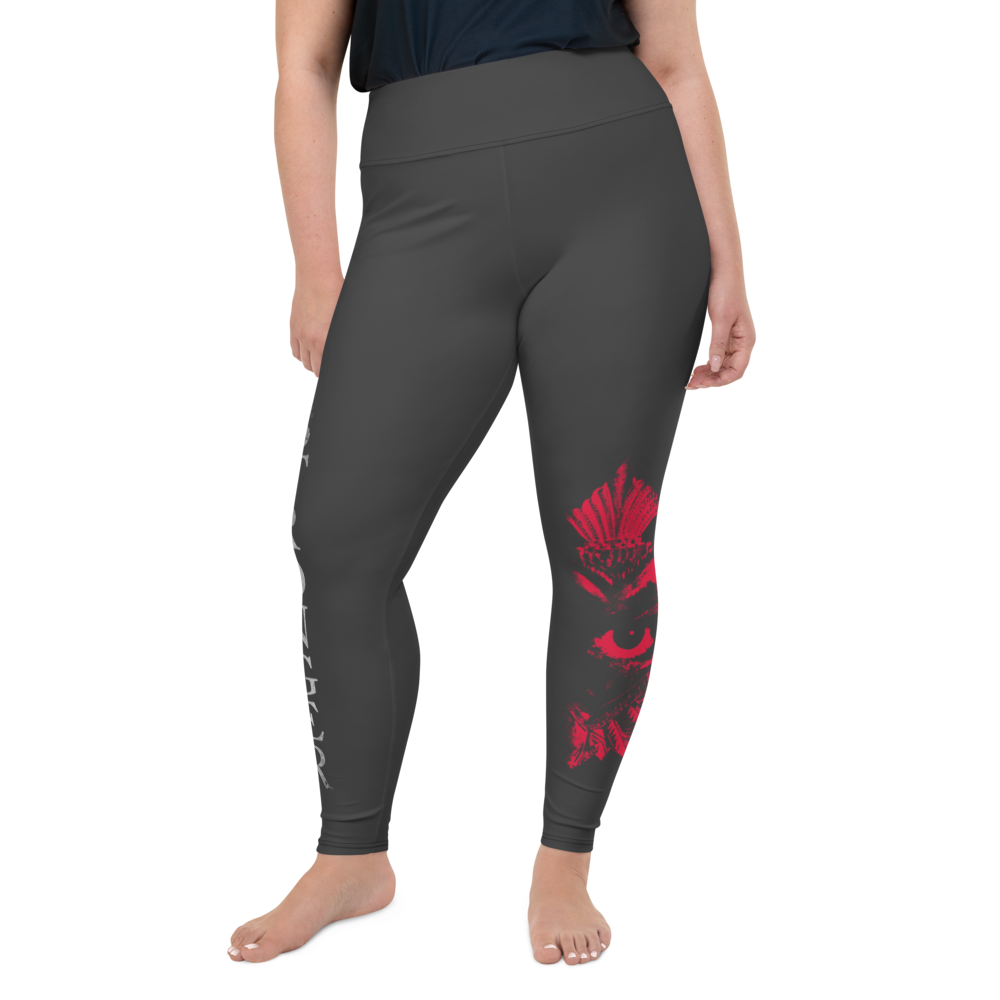 Plus Size Leggings - Nu er jeg stærkere, mørkere hjerter, farve: Eclipse