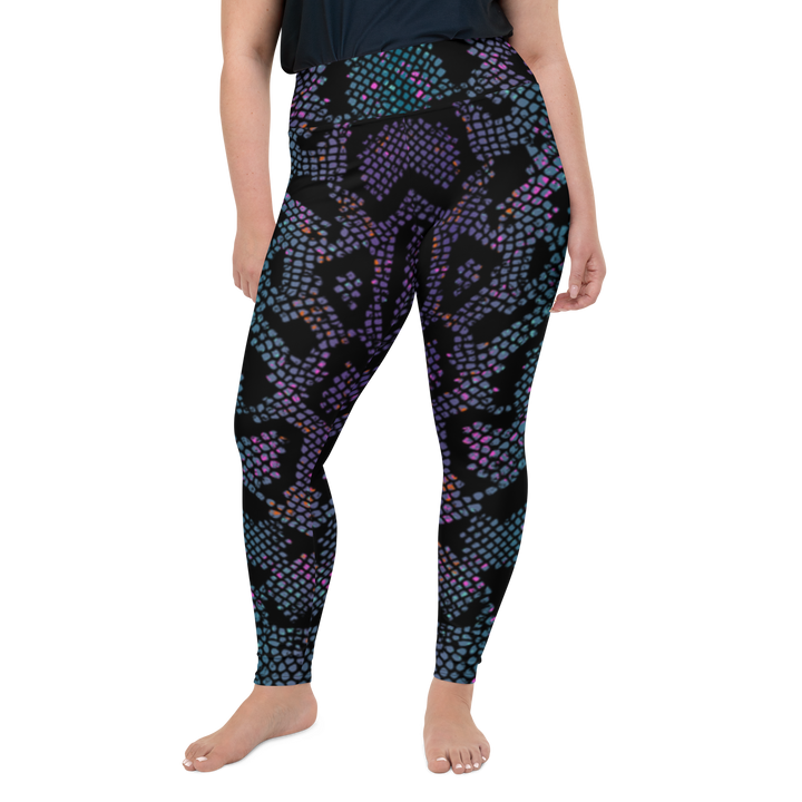 Leggings in Übergröße - Purple Snake