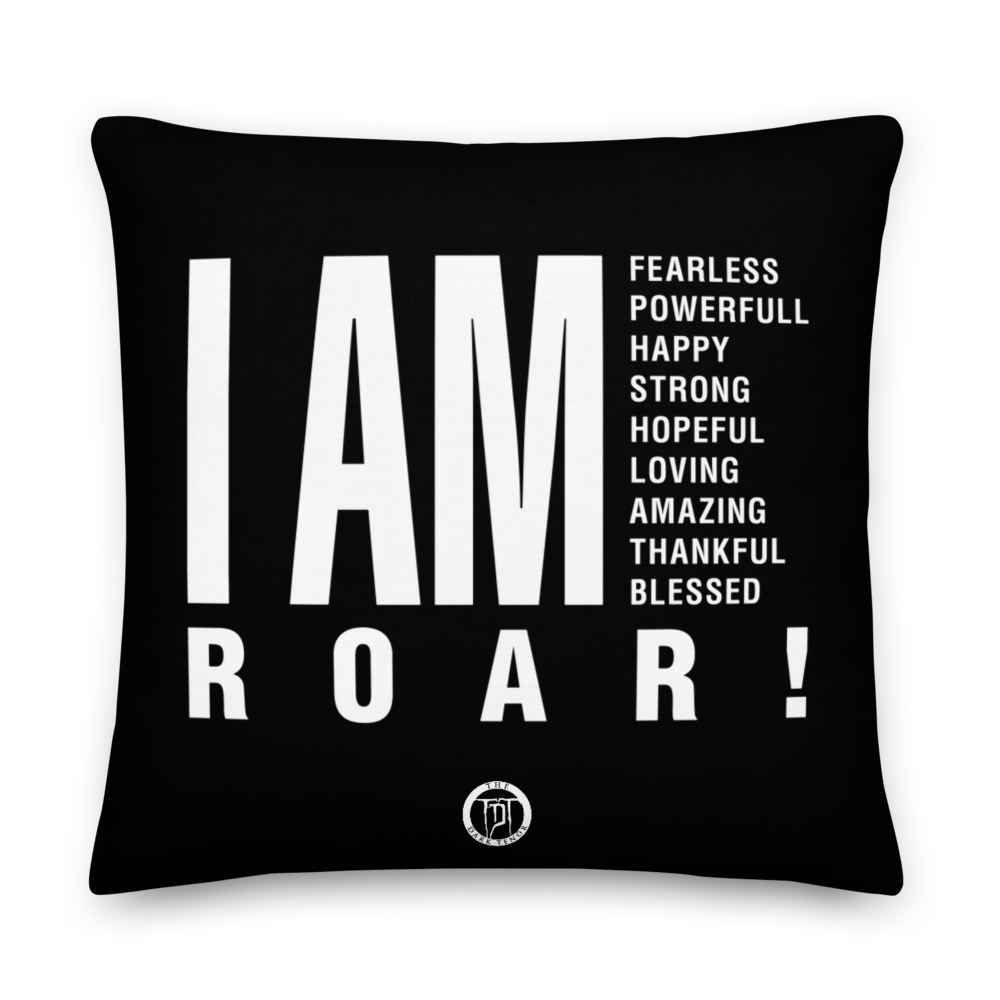 Pillow Premium - I am (Roar 2.0), White