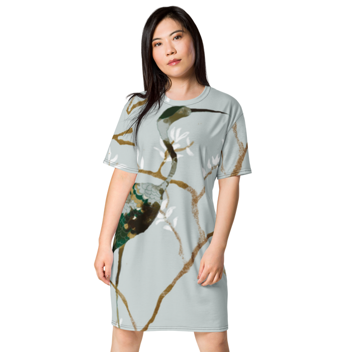 Premium T-Shirt-Kleid - Reiher