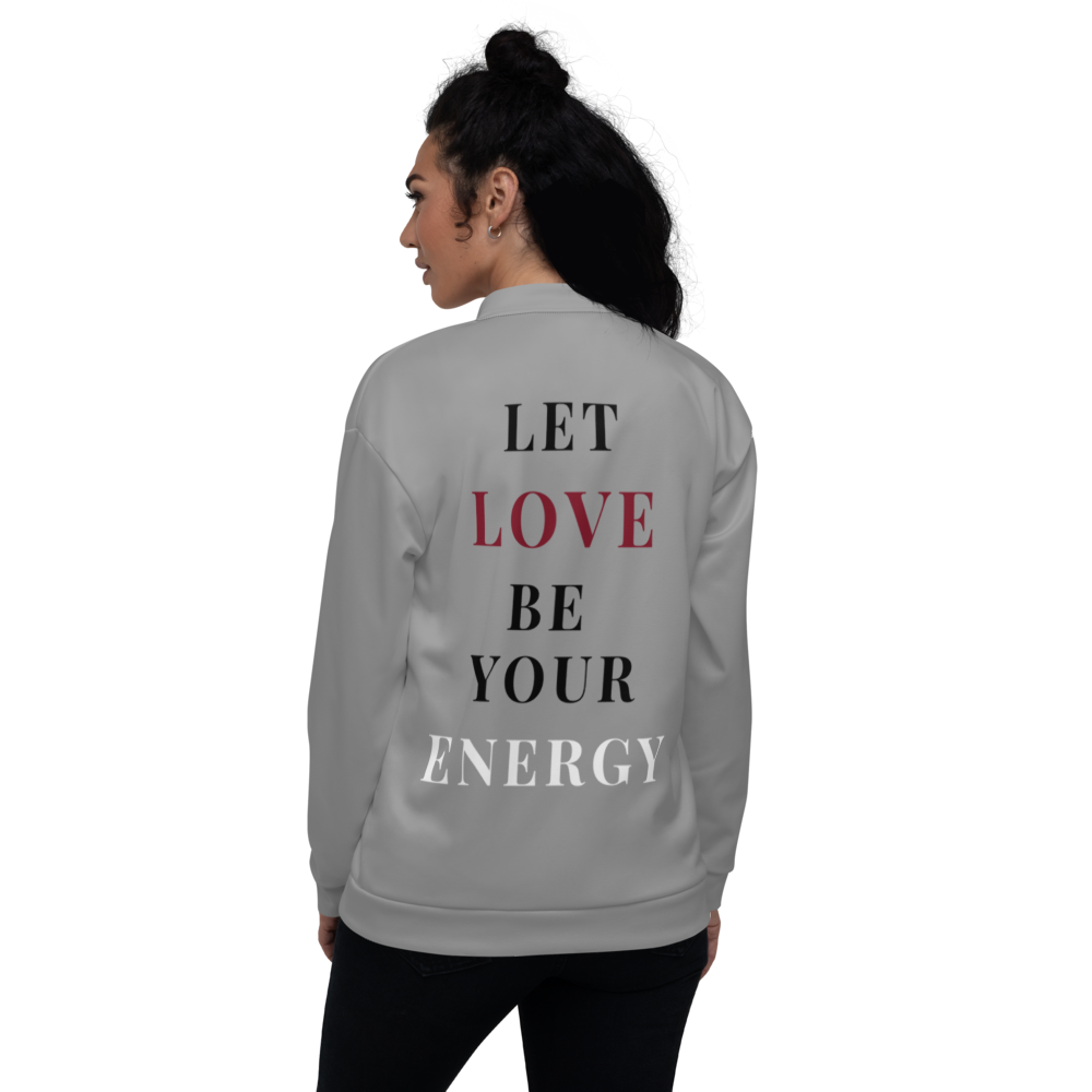 Bomberjacke Damen - Let Love Be Your Energy, Graphit