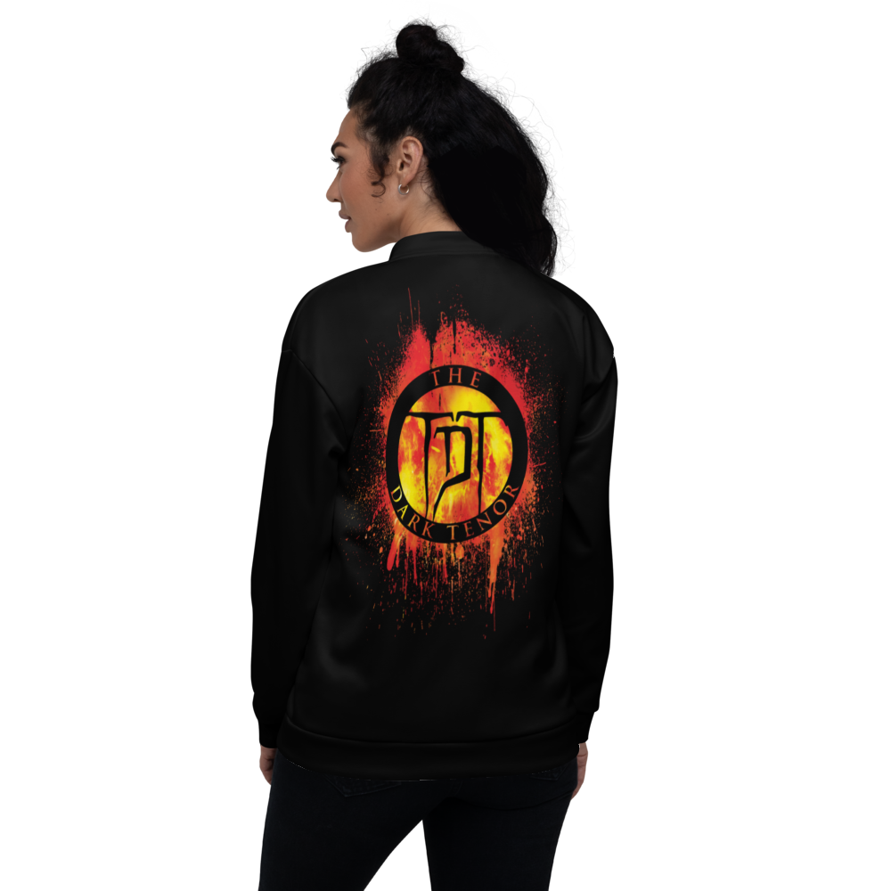 BOMBER JACKET WOMEN - VOLCANOES, BLACK