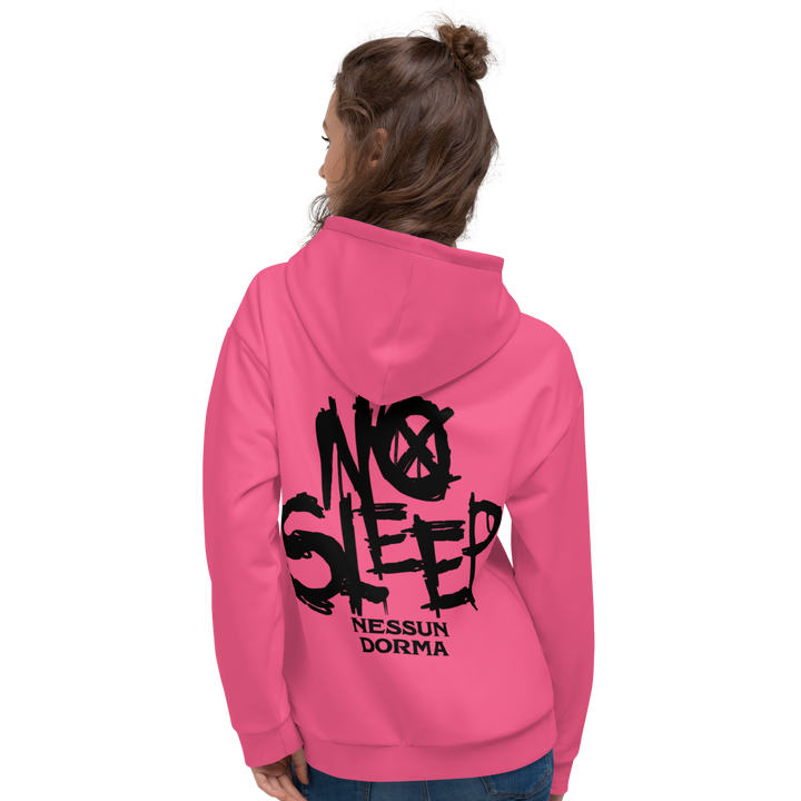 Hoodie Damen - No Sleep (Nessun Dorma), Pink Schwarz
