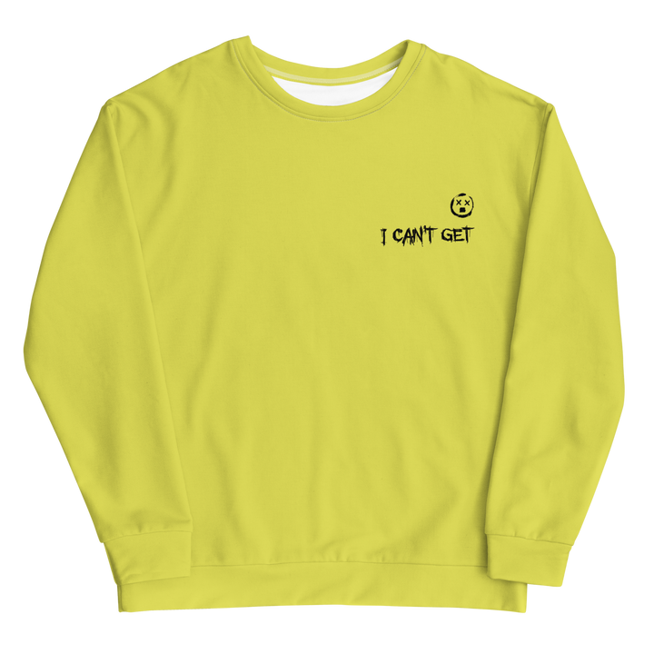 Unisex sweater - Eyes XX, No Sleep (Nessun Dorma), gul sort