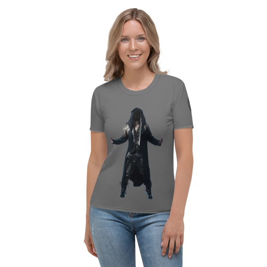 T-shirt Dame Premium - TDT, med åbne arme, maskeret serie, grafit