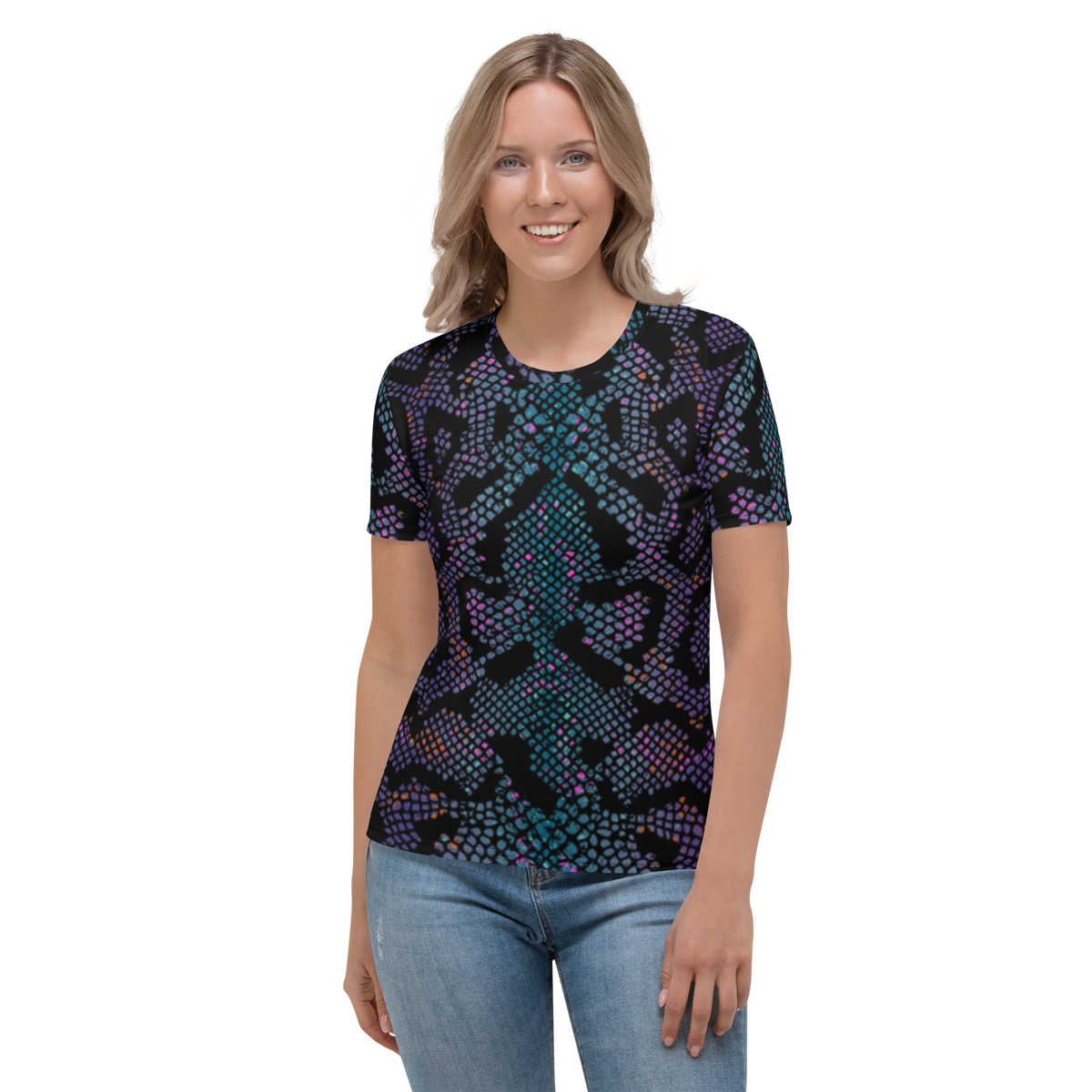 Premium T-shirt Damer - Lilla Snake