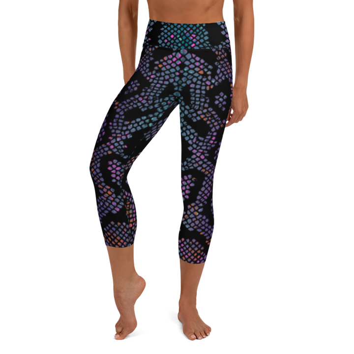 Capri-Leggings - Purple Snake
