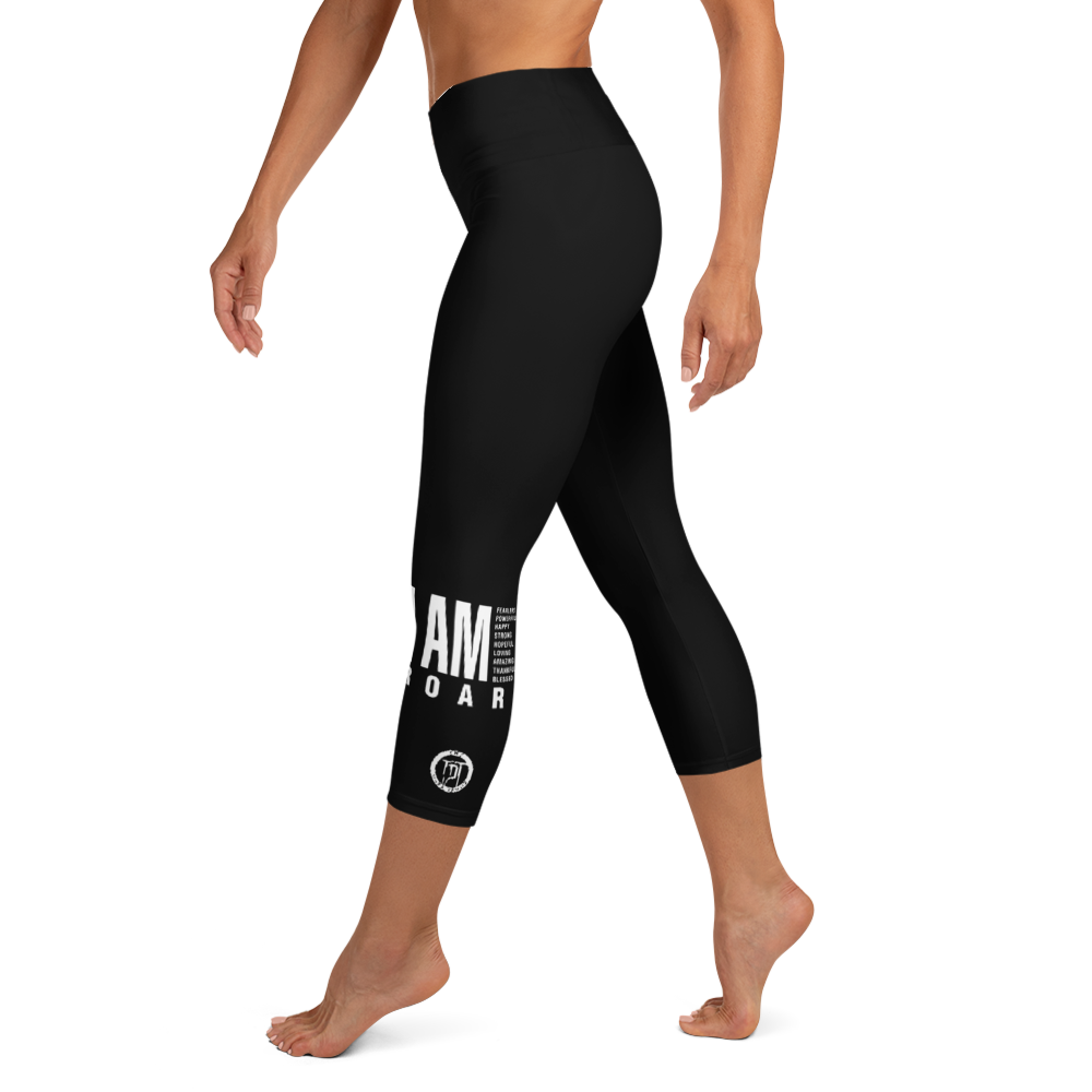 Capri leggings - I am (Roar 2.0), white