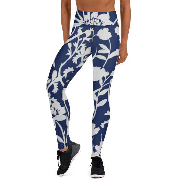 Leggings - Blå blomst