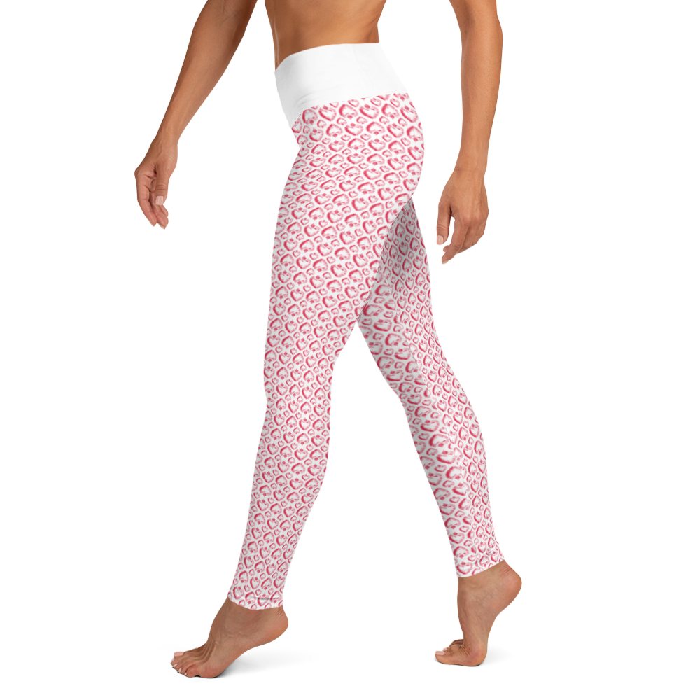 Leggings - Red Heart, white