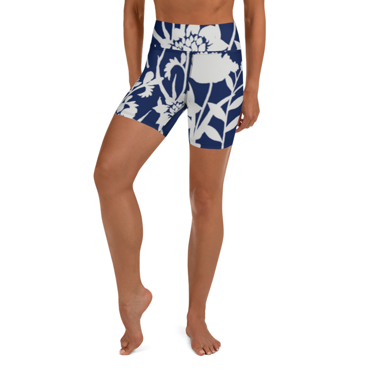 Korte leggings - blå blomst