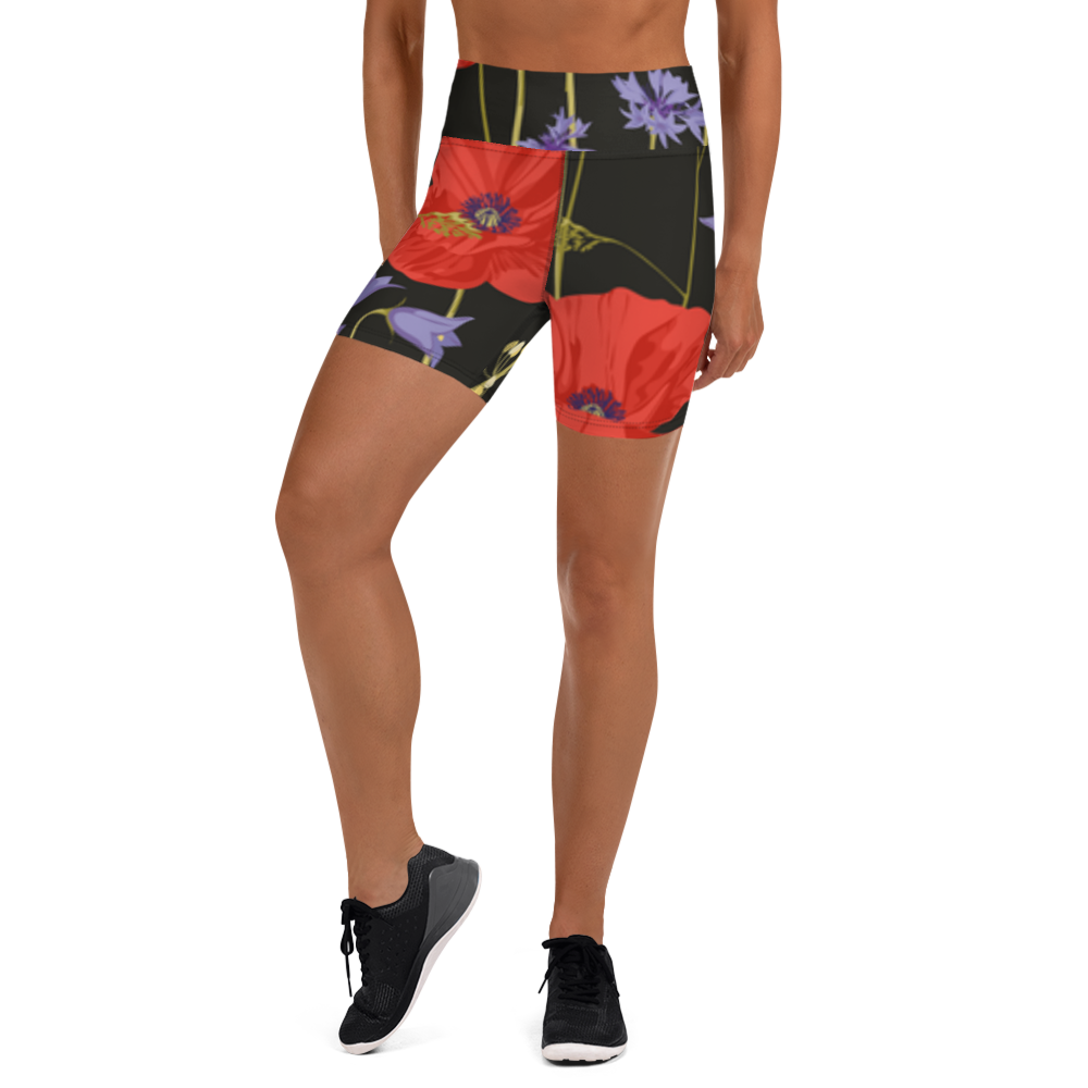 Korte leggings - valmuer