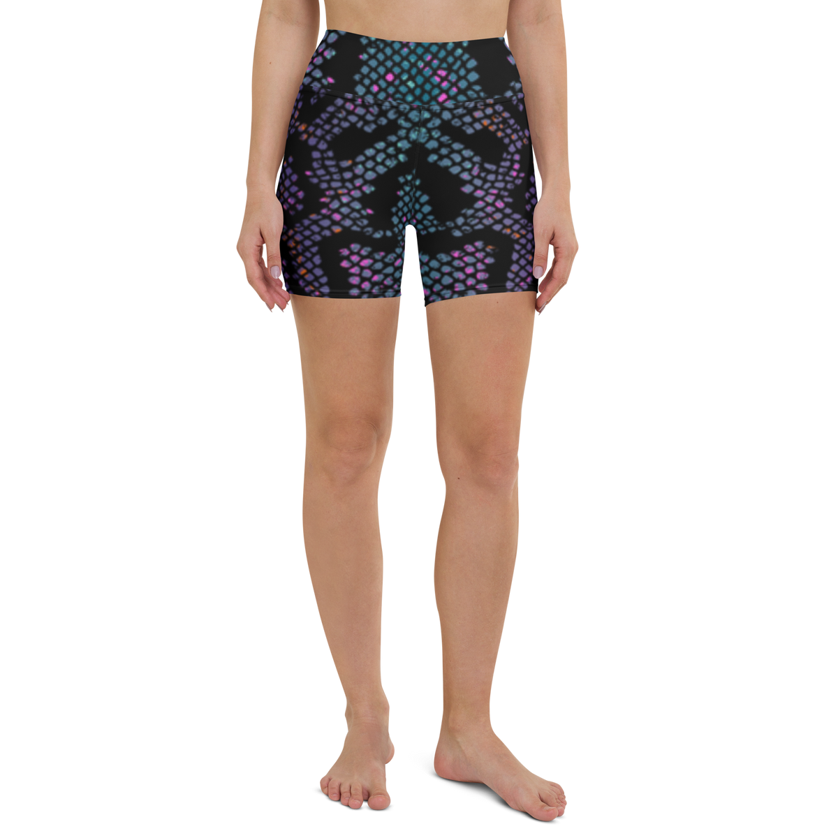 Kurze Leggings - Purple Snake