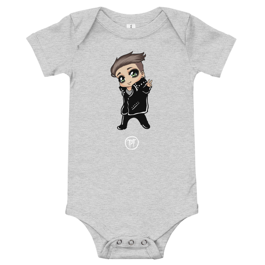 Kortærmet baby-body - Mini Dark Tenor Peace