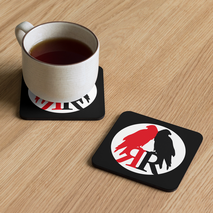Cork Coasters - Red Raven