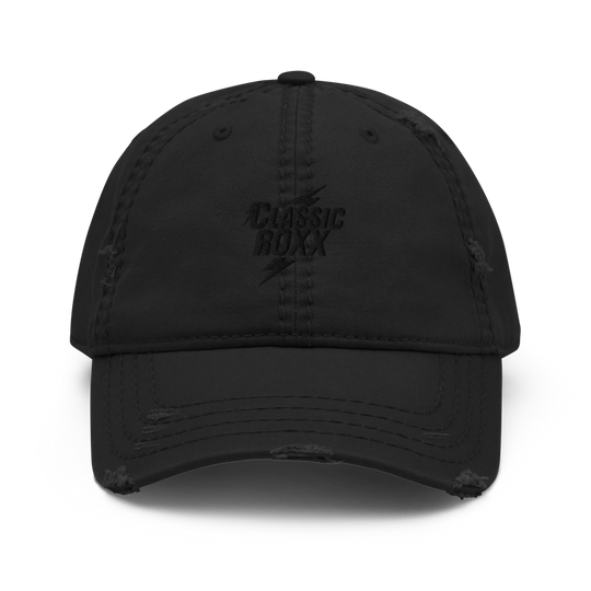 Cap im Used-Look - Classic RoXX, black on black, 3D bestickt