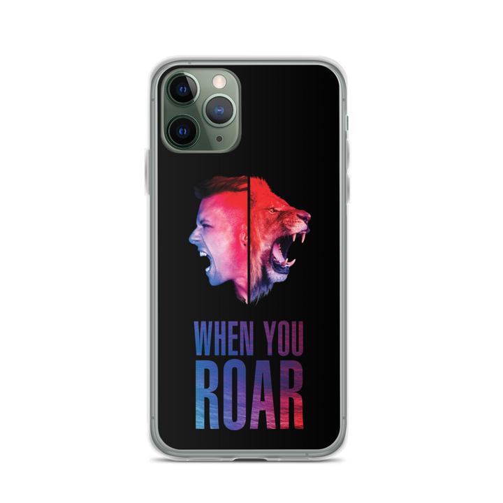 Apple iPhone Handyhülle - When You Roar, Schwarz
