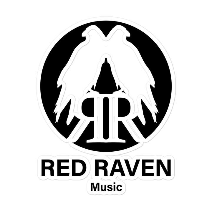 Aufkleber - Red Raven Music, schwarz