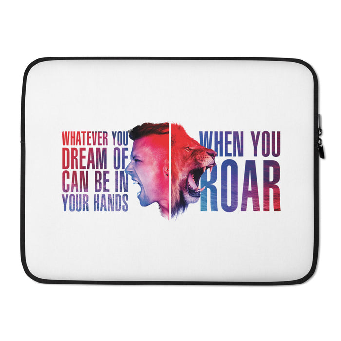 Laptop-Tasche - When You Roar, Weiß