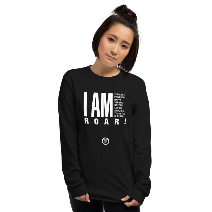 Langarmshirt Damen - I am (Roar 2.0), Weiss