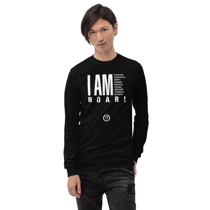Langarmshirt Herren - I am (Roar 2.0), Weiss