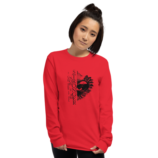 Langarmshirt Damen - Now I Am Stronger, Darker Hearts