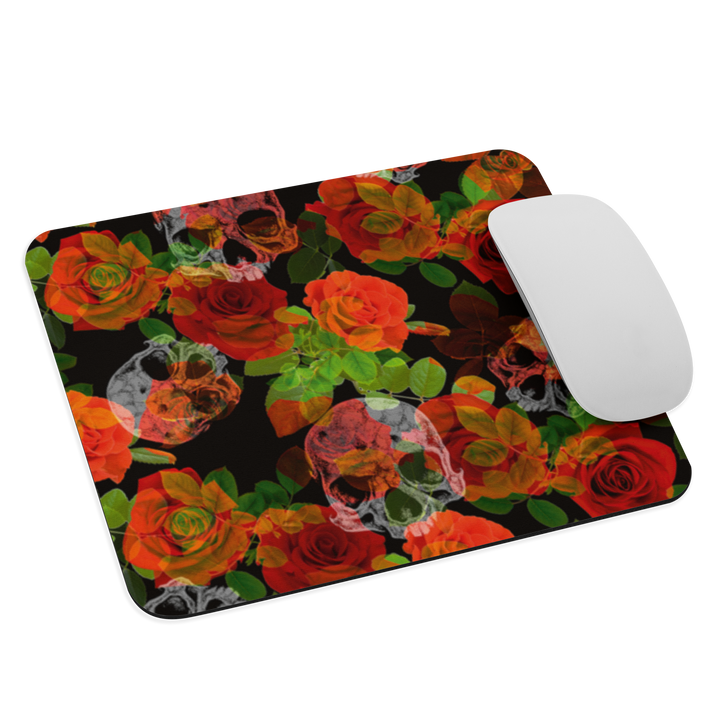 Mouse Pad - Flowers and the Skull