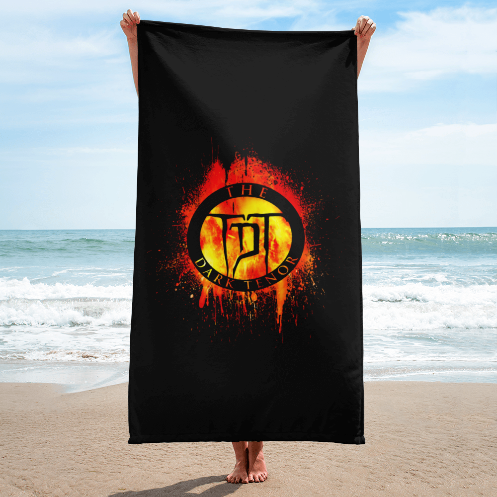 Large Beach Towel - Lava Crest, Volcanoes