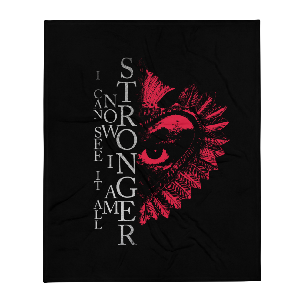 Decke - Now I Am Stronger, Darker Hearts, schwarz