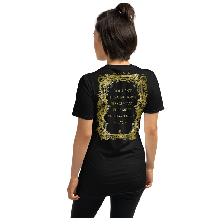 T-shirt tekster Dame - You Can't Hurt Me Now - Written in the Scars, sort