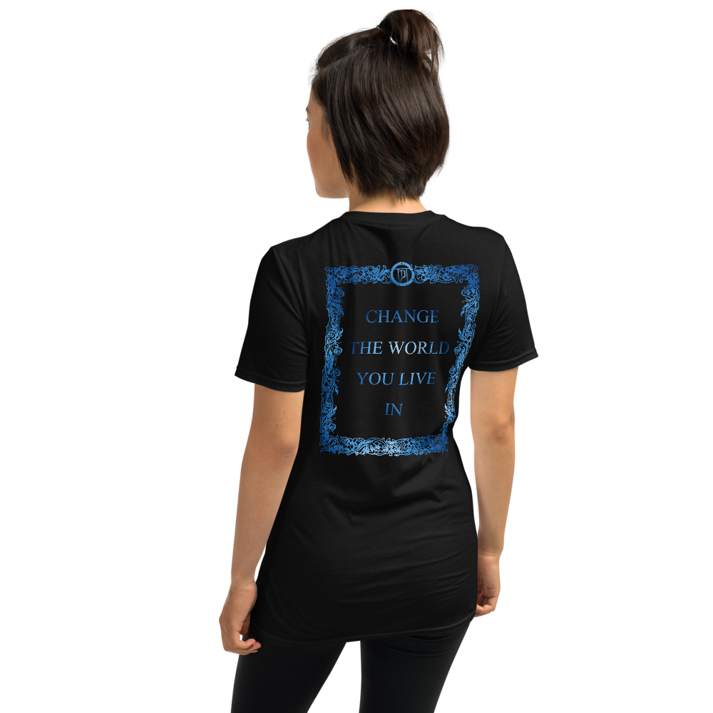 T-SHIRT LYRICS KVINDER - FORANDRING DEN VERDEN DU LEVER I - HVAD HVIS VI ELSKER, SORT