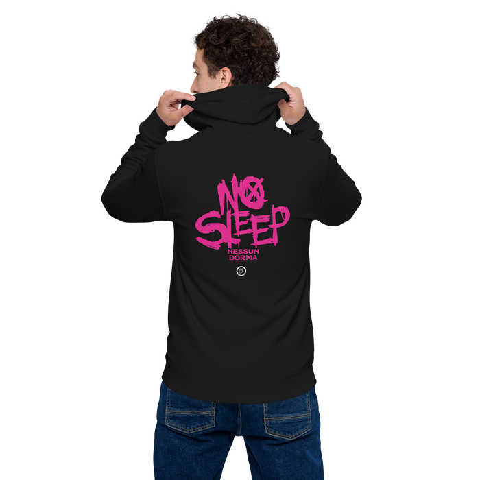 Hættetrøje med lynlås til mænd - No Sleep (Nessun Dorma), pink