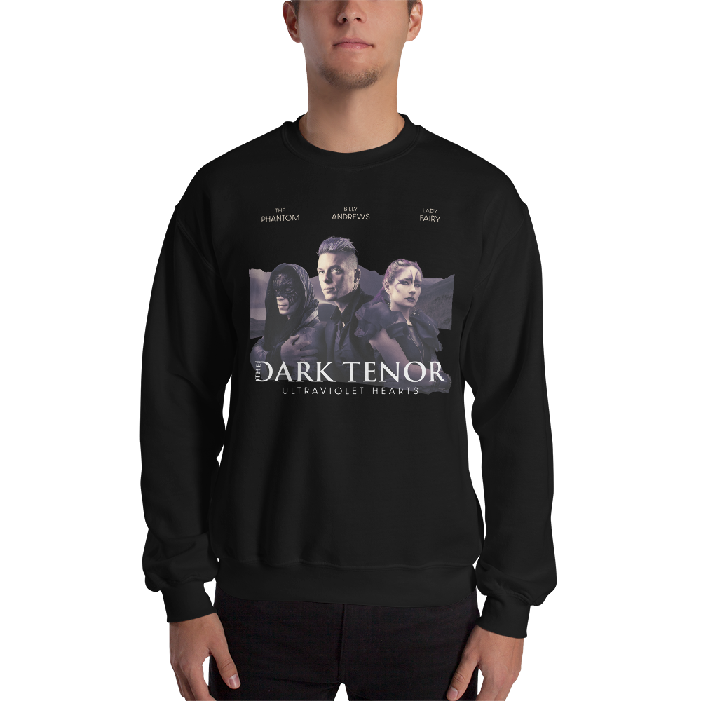 Sweater Herre - Ultraviolette Hjerter