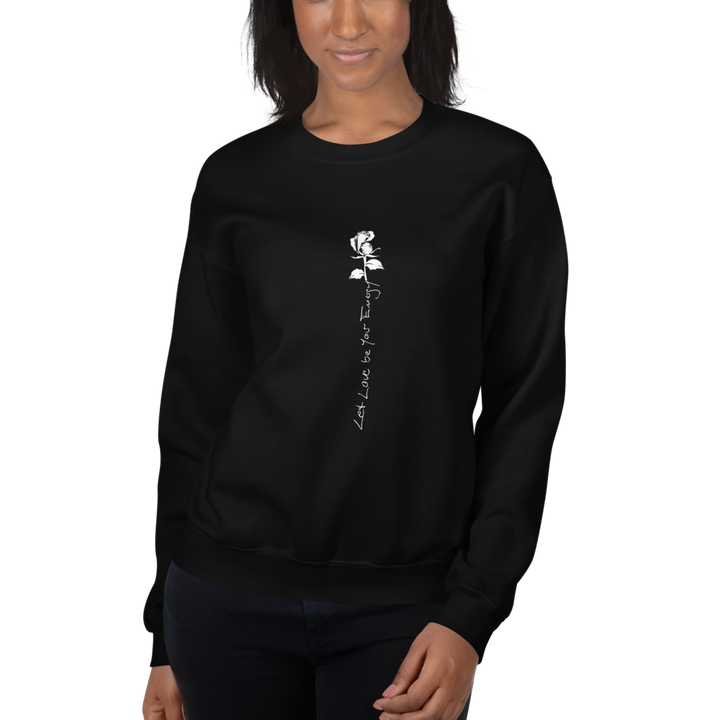 Pullover Damen - Let Love Be Your Energy, weisse Rose