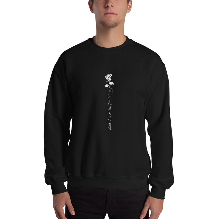 Pullover Herren - Let Love Be Your Energy, weisse Rose