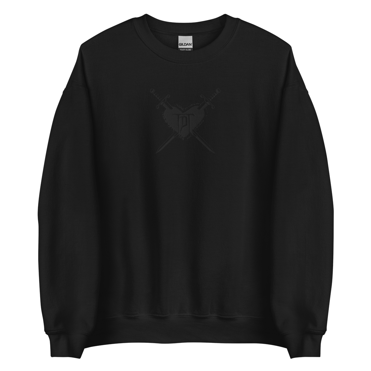 Sweater Damer - Paradox, sort på sort Stick, Heart & Dagger