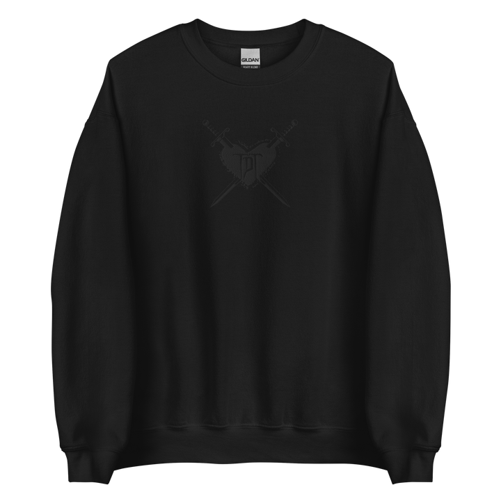 Sweater Damer - Paradox, sort på sort Stick, Heart & Dagger